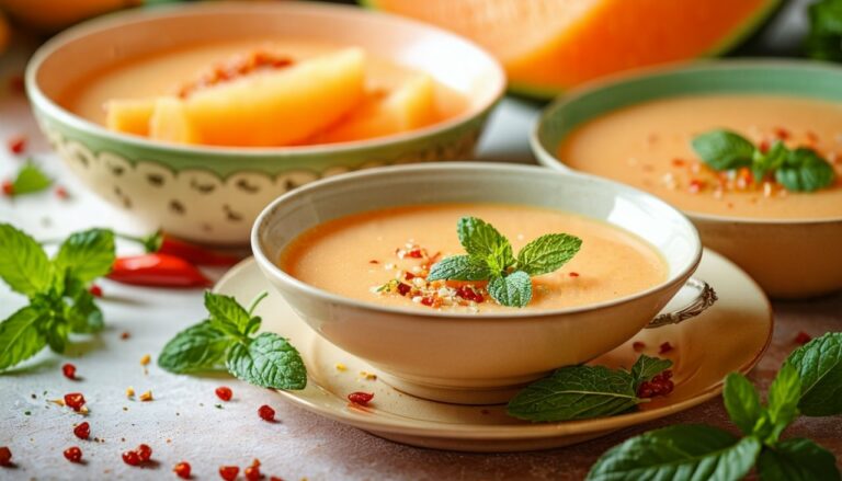 La soupe de melon : l'apéritif rafraîchissant et savoureux qui illuminera vos soirées