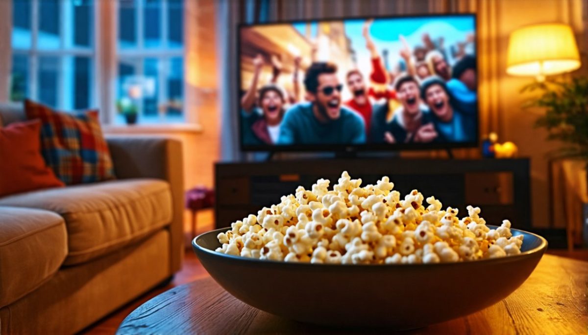 pop corn devant écran
