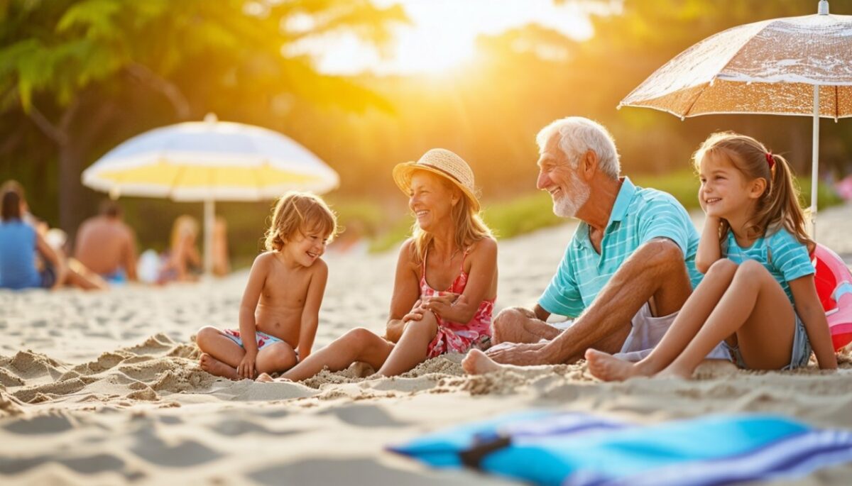 vacances été avec les beaux-parents famille