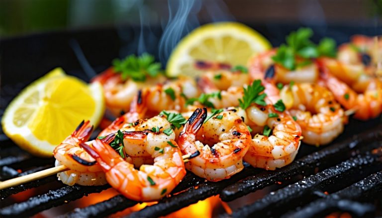 Brochettes de Crevettes à l'Ail et Citron : Un Zeste de Plaisir pour les Papilles