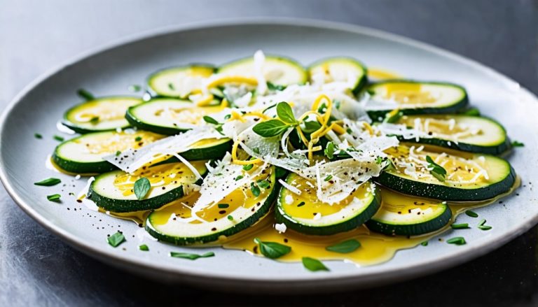 Carpaccio de Courgettes au Parmesan et Citron : Légèreté et Saveurs à l'honneur