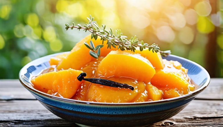 Compote de Pêches au Thym et Vanille : Simplicité et Raffinement au Rendez-vous
