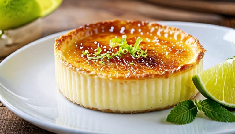 Crème Brûlée au Citron Vert : Le Classique Français Rencontre les Saveurs Exotiques