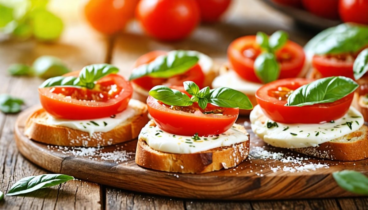 Crostinis Tomates-Basilic-Mozzarella : La quintessence de la cuisine italienne