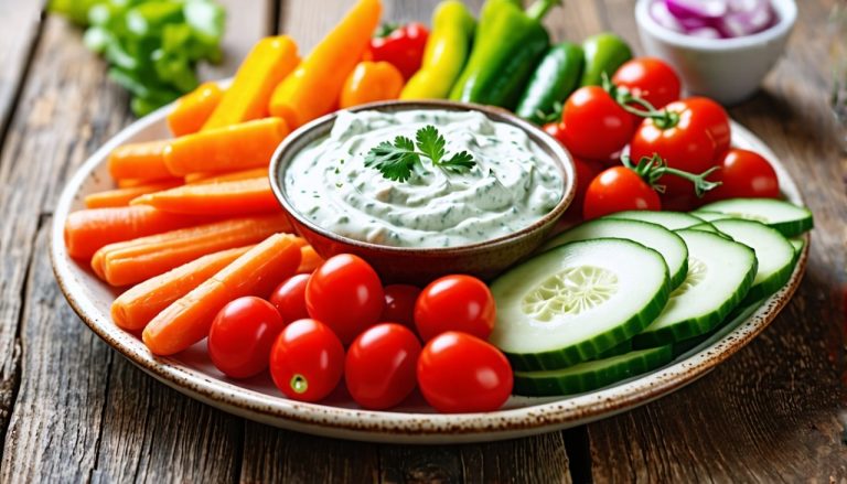 Crudités avec Sauce Tzatziki : Le Duo Croquant et Crémeux qui Enchantera vos Papilles