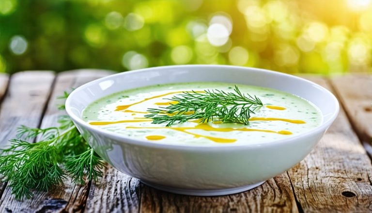 La soupe froide de concombre et yaourt grec : votre alliée fraîcheur pour affronter les journées ensoleillées