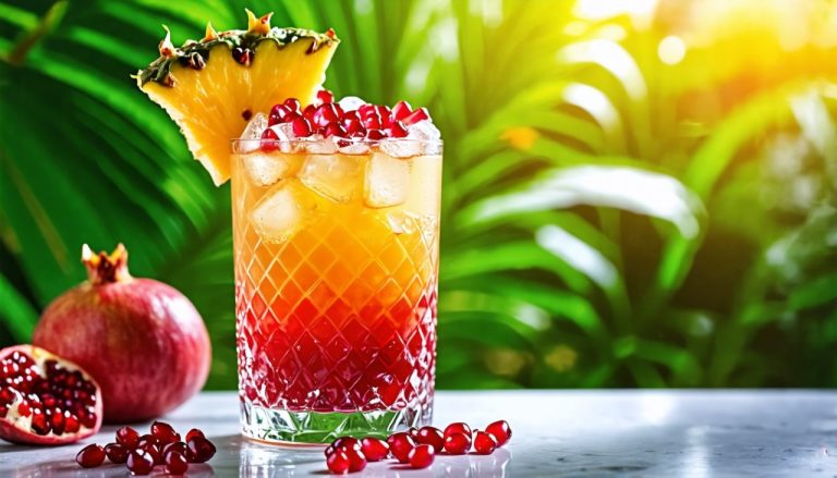 Le Cocktail Sans Alcool à l'Ananas et Grenade : L'exotisme coloré et rafraîchissant au service de vos papilles