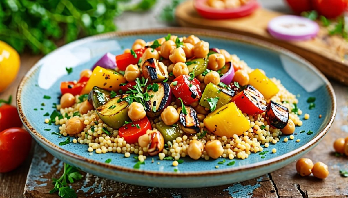 Le Couscous aux Légumes Grillés et Pois Chiches : Un Voyage Culinaire au Coeur des Saveurs Méditerranéennes