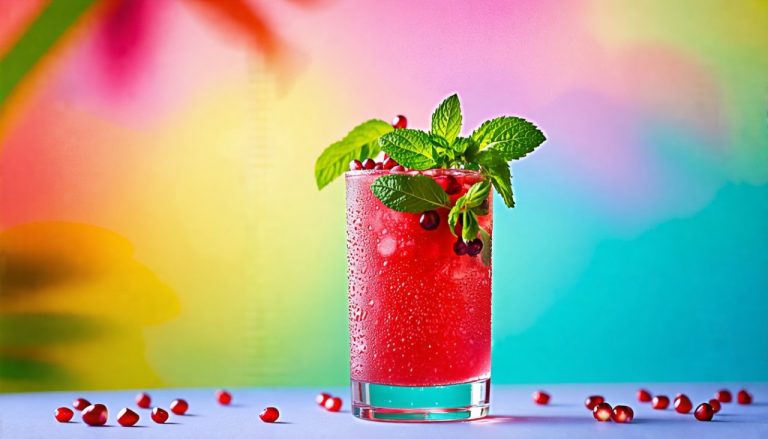 Mocktail Grenade et Menthe : La symphonie rafraîchissante pour vos papilles