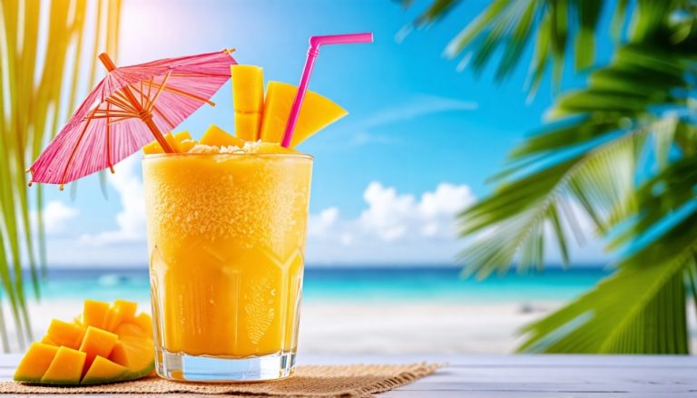 Mocktail Tropical Mangue et Coco : Une Évasion Sans Alcool en Plein Cœur de l'Exotisme