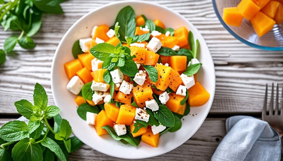 Rafraîchissez votre été avec une délicieuse salade de melon, feta et menthe