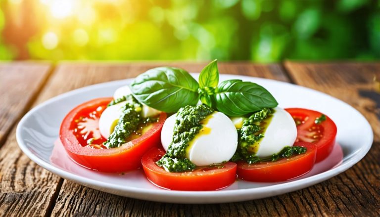 Salade Caprese au Pesto de Basilic : Quand le classique se réinvente