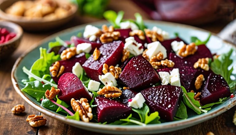 Salade de betteraves, chèvre et noix : un festival de couleurs et de saveurs dans votre assiette