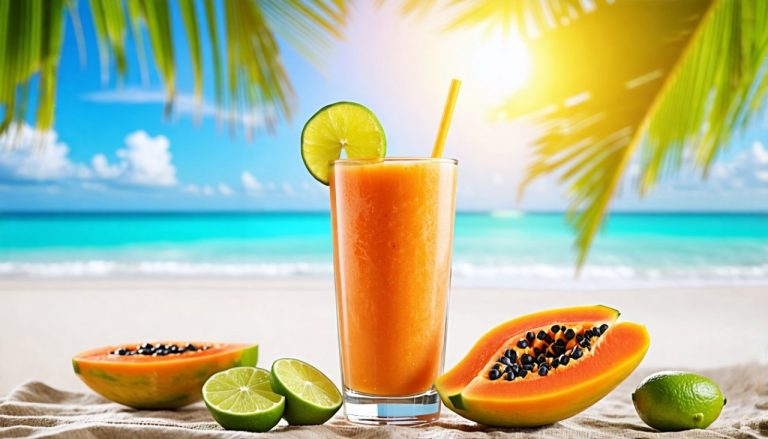 Smoothie à la Papaye et Citron Vert : Un Goût d'Évasion