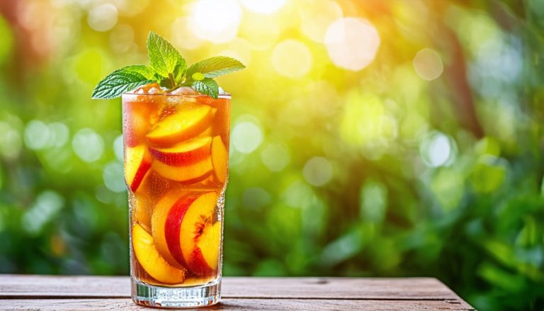 Thé glacé à la pêche et menthe : la boisson rafraîchissante incontournable de l'été