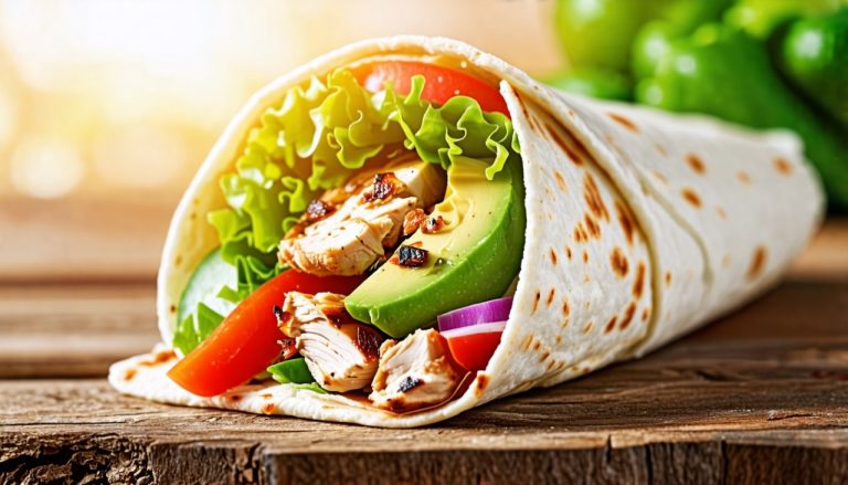 Wraps au Poulet, Avocat et Légumes Croquants : Une Recette Facile et Délicieuse à Tester Absolument !