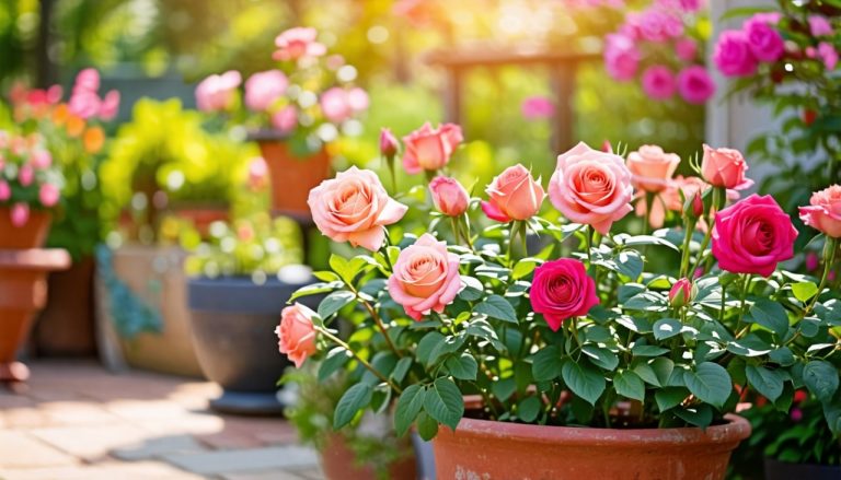12 astuces de pro pour réussir vos rosiers en pot et épater la galerie