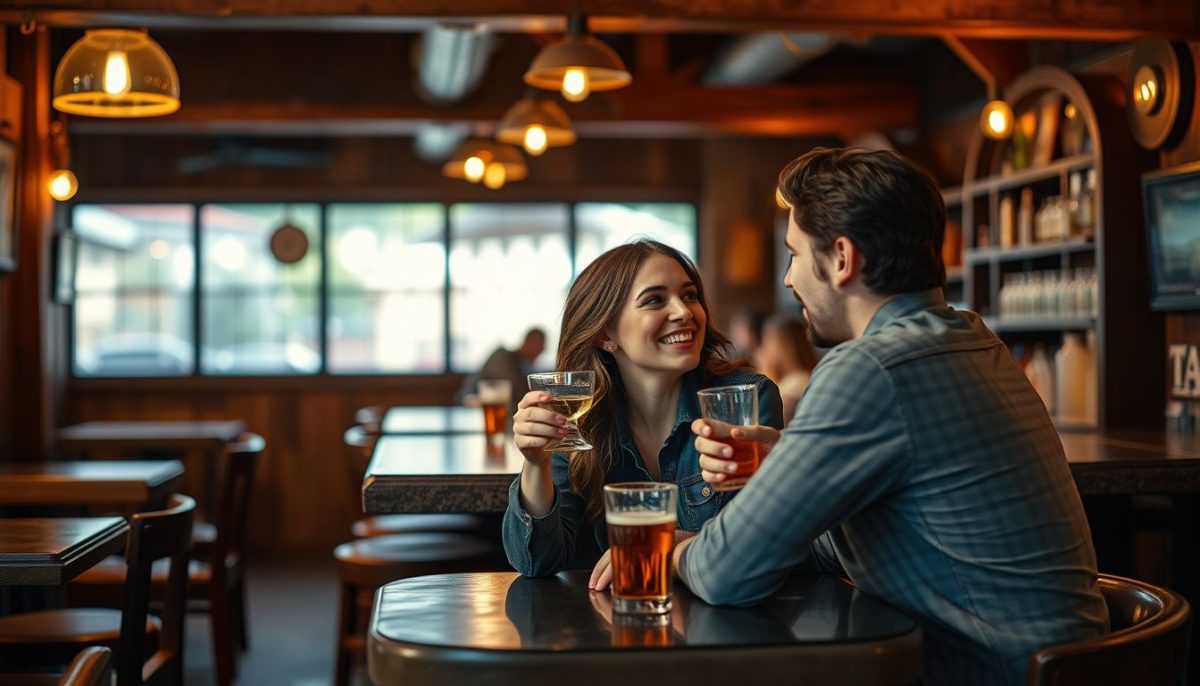 Couple au bar