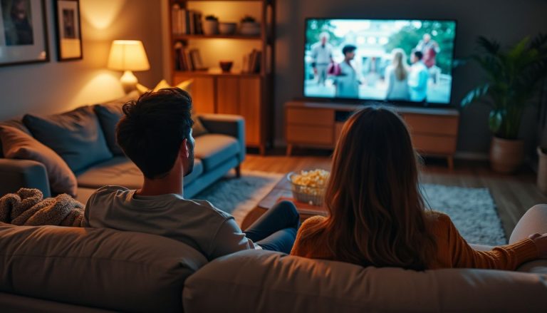 Couple devant un bon film