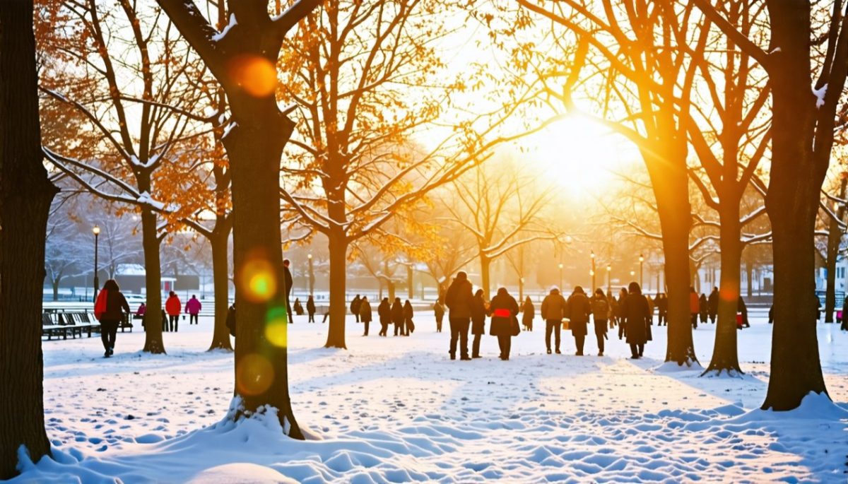 Écharpes sur les arbres en hiver : un geste de solidarité qui réchauffe les cœurs
