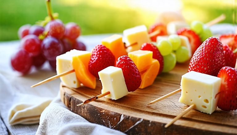 Mini Brochettes Fruits et Fromage : Douceur et Salinité, une association inattendue qui fait chavirer les papilles