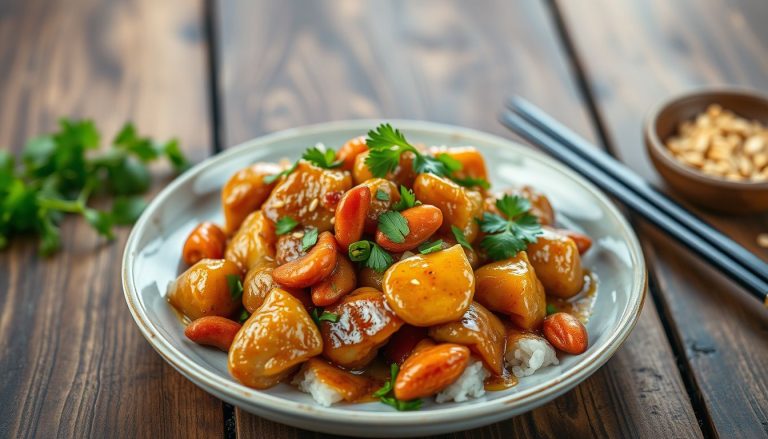 Recette facile et gourmande : Sauté de poulet au miel et aux noix épicées