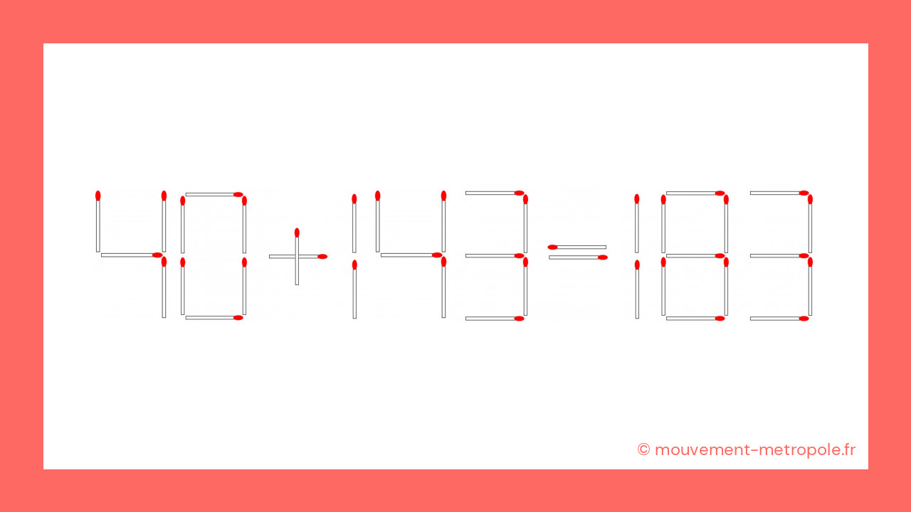 La magie des mathématiques révélée : une simple allumette transforme l'erreur en vérité ! La magie des mathématiques révélée : une simple allumette transforme l'erreur en vérité !