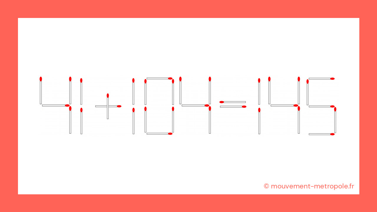 La magie des mathématiques révélée : une simple allumette transforme une soustraction impossible en une addition parfaite ! La magie des mathématiques révélée : une simple allumette transforme une soustraction impossible en une addition parfaite !