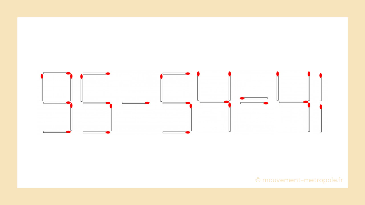 La magie des mathématiques révélée : voici comment une simple allumette rétablit l'ordre ! La magie des mathématiques révélée : voici comment une simple allumette rétablit l'ordre !