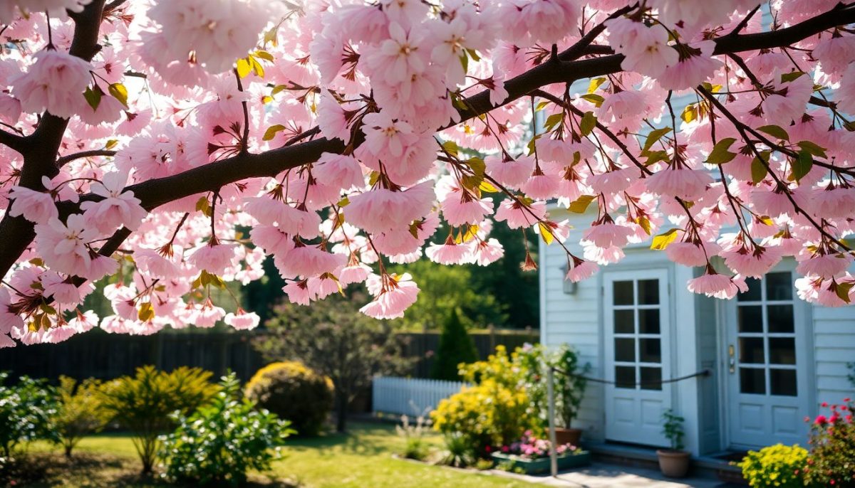 Cerisier jardin maison