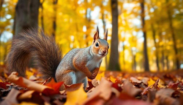 écureuils automne