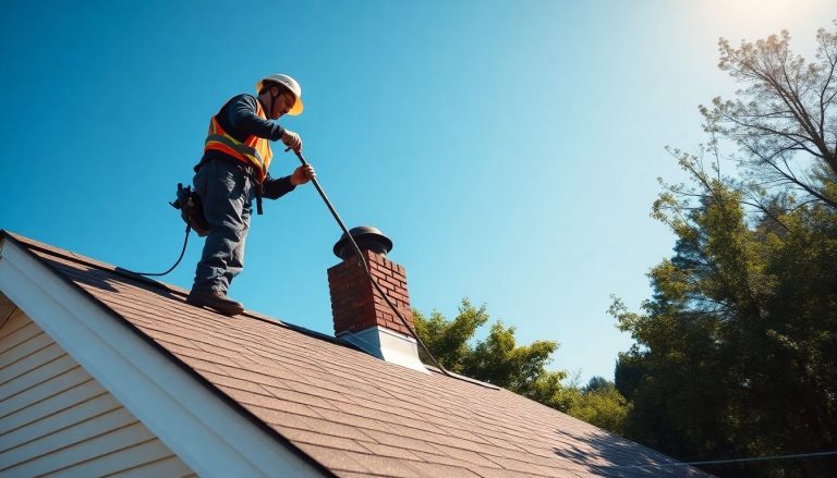 Ramoner cheminée toit maison