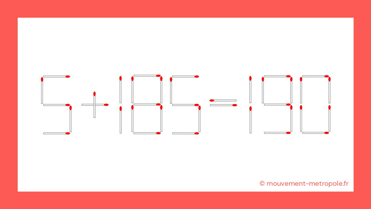 La magie des mathématiques révélée : voici comment une simple allumette change tout ! La magie des mathématiques révélée : voici comment une simple allumette change tout !