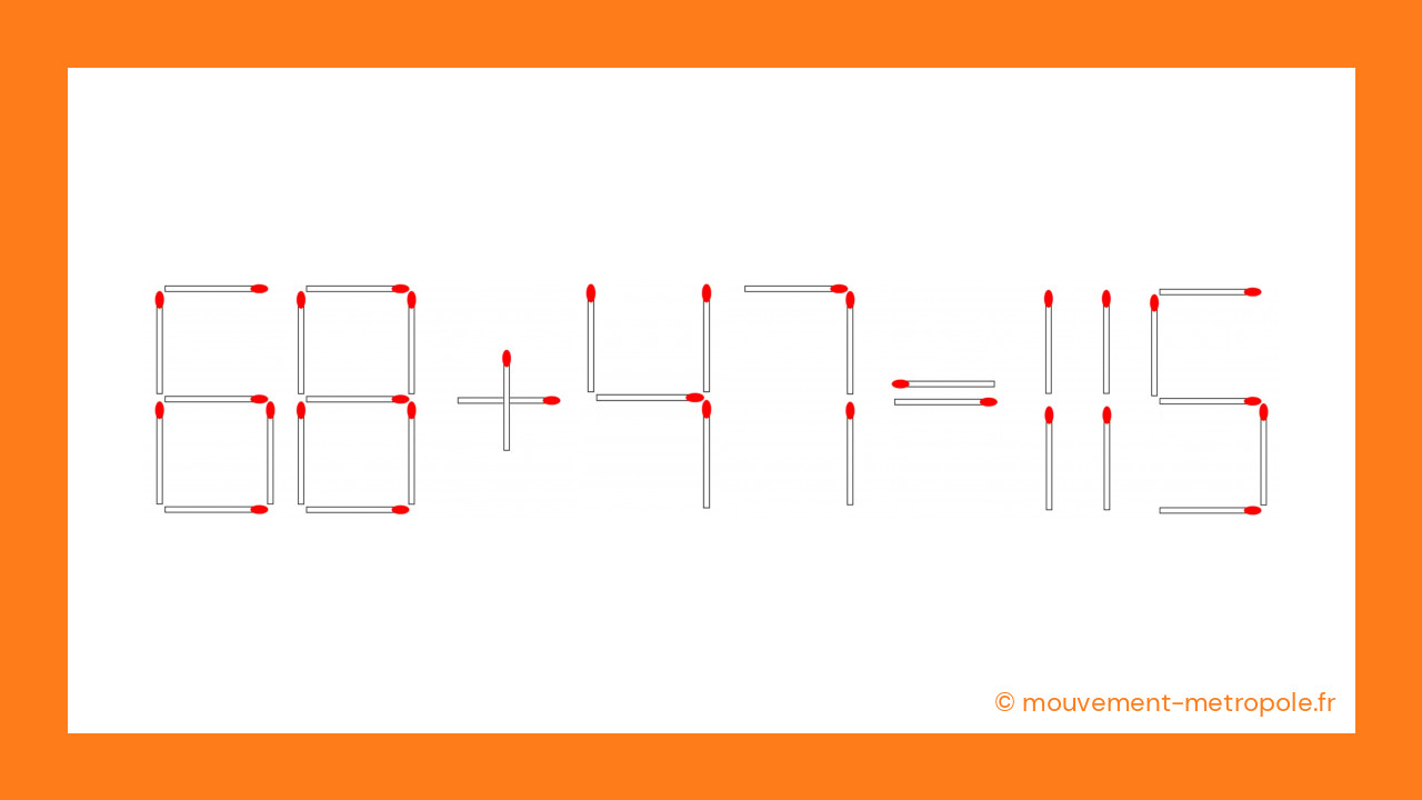 La magie des mathématiques révélée : voici comment une seule allumette change tout ! La magie des mathématiques révélée : voici comment une seule allumette change tout !