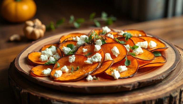 Carpaccio de potimarron aux épices et feta : une entrée automnale pleine de saveurs