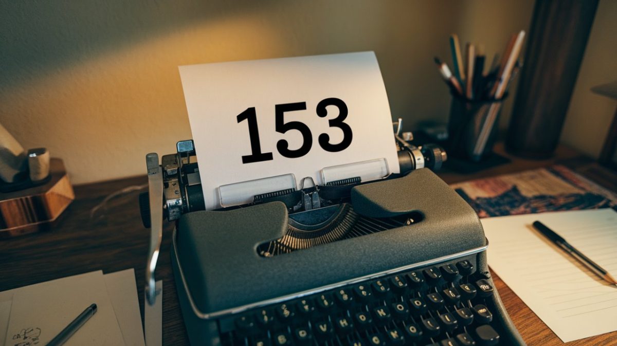 ecrire 153 sur une feuille