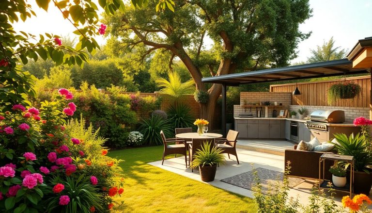 Métamorphose d'un jardin : créez votre paradis estival avec terrasse XXL et cuisine extérieure