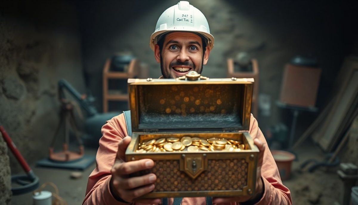 ouvrier trouve tresors