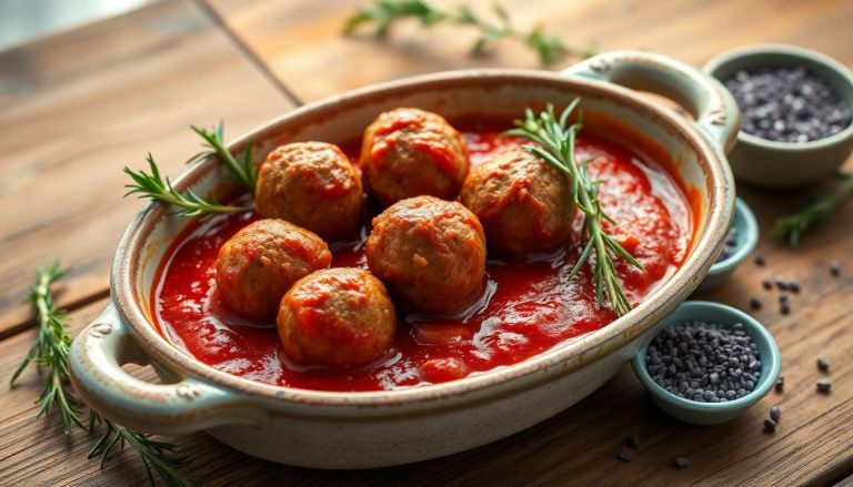 Boulettes de viande à la sauce tomate : un délice méditerranéen aux herbes de Provence