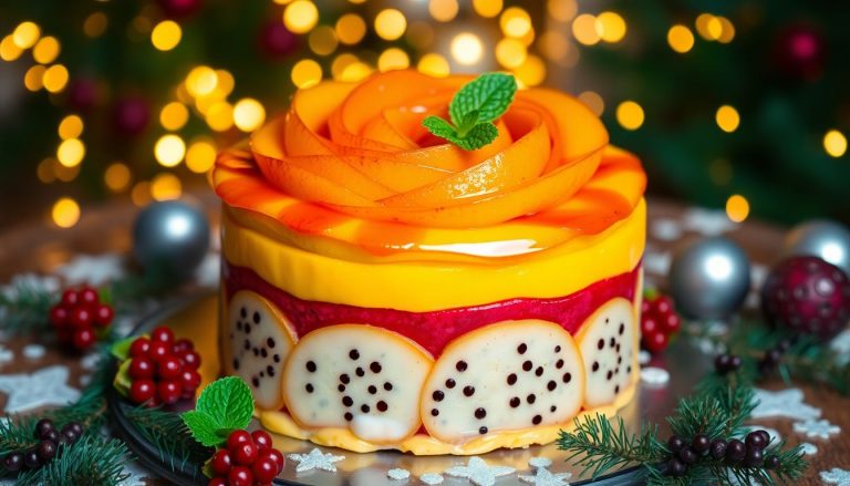 Charlotte royale aux fruits exotiques : le dessert coloré qui illuminera votre table de Noël