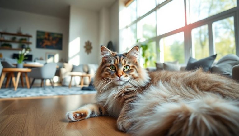 chat norvégien dans un appartement