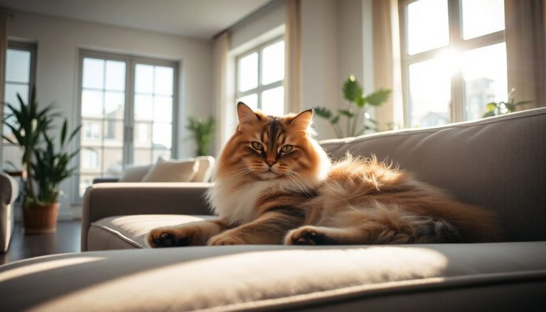 chat Sibérien dans un appartement