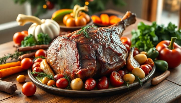 Gigot d'agneau de 7 heures aux légumes d'hiver : le plat réconfortant parfait pour Noël