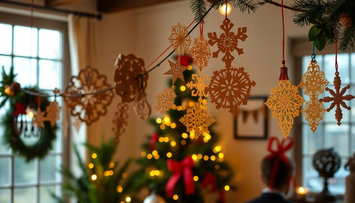 Guirlandes de Noël vintage en papier kraft : un DIY qui a du style