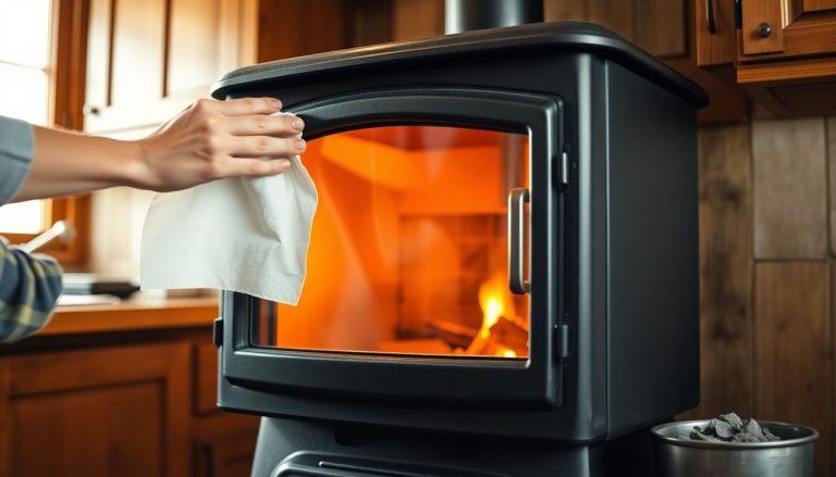 Nettoyer la vitre de votre poêle sans effort : la méthode miracle avec des cendres et du sopalin