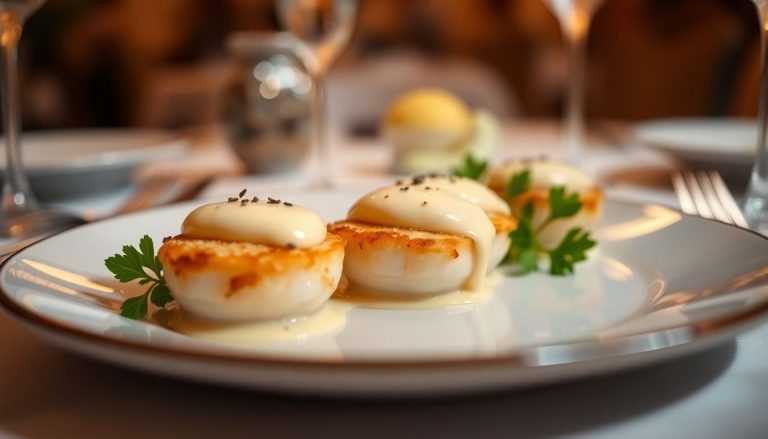 Noix de Saint-Jacques gratinées au sabayon de champagne : l'entrée qui fera pétiller votre réveillon