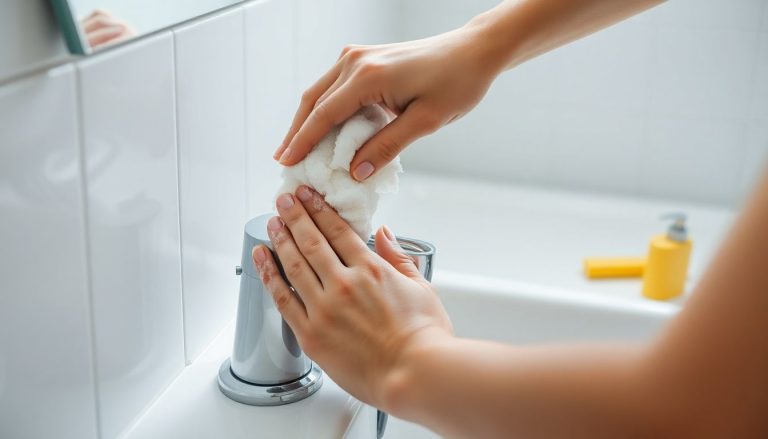 Personne qui élimine le calcaire dans la maison