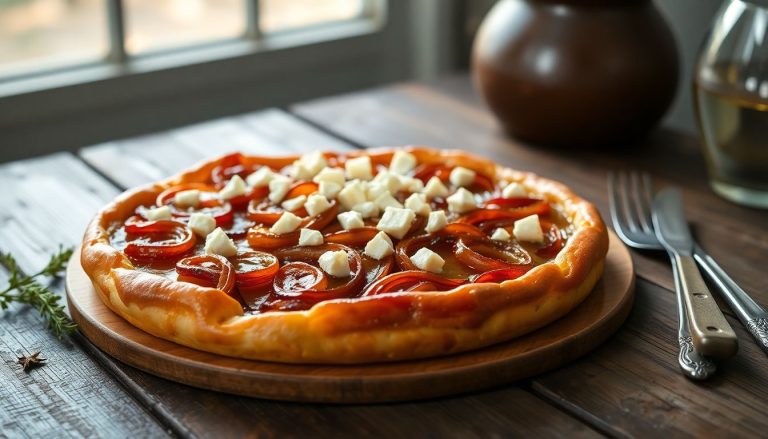 Tarte tatin d'oignons caramélisés au chèvre : un délice salé à tomber