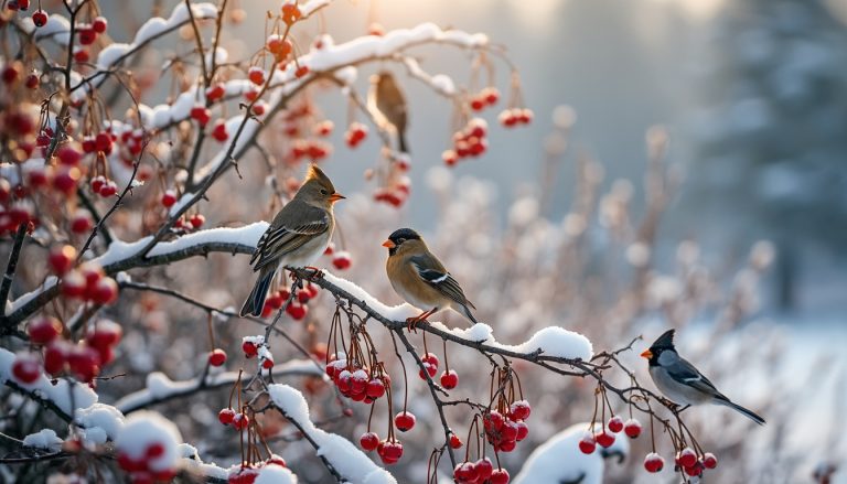 Nourrir les oiseaux en hiver : 7 arbustes indispensables pour votre jardin