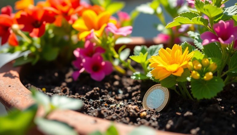 Pièce de monnaie dans les pots de fleurs : l'astuce secrète pour des plantes épanouies